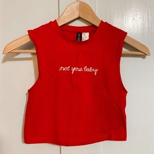 Forever 21 Women’s “Not Your Baby” Crop Top